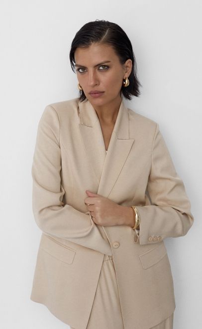 Жакет женский бежевый (61870-2) фото