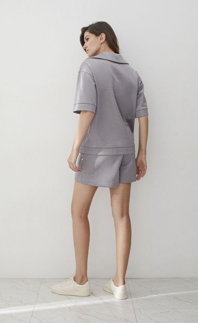 Джемпер летний женский серый металлик (30556-2) фото