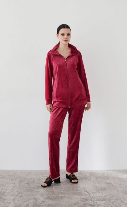 Костюм домашний женский вишневый (20466-1) фото