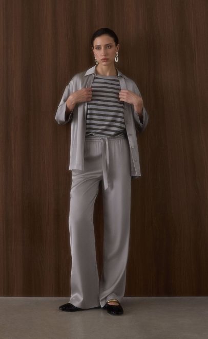 Костюм с брюками женский светло-серый (62114-1) фото