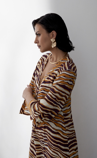 Платье женское оранжево-бордовый (61950-1) фото