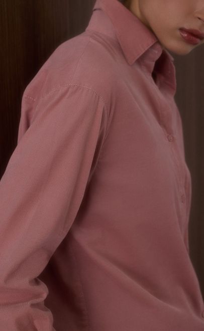 Рубашка женская тёмная пудра (61773) фото