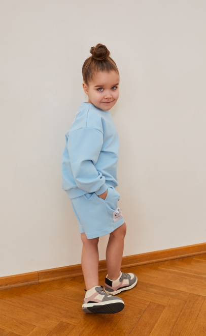 Шорты для девочки голубой (30449-2) фото