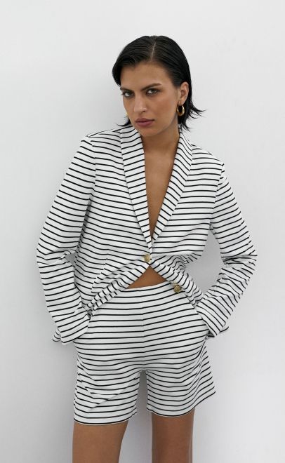 Жакет женский чёрно-белая (30544) фото