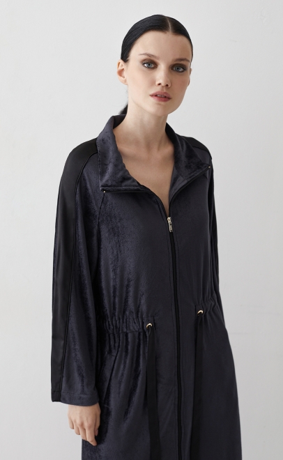 Халат домашний женский чёрный (20459-2) фото