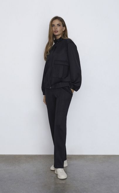 Брюки женские чёрный металлик (30578-4) фото