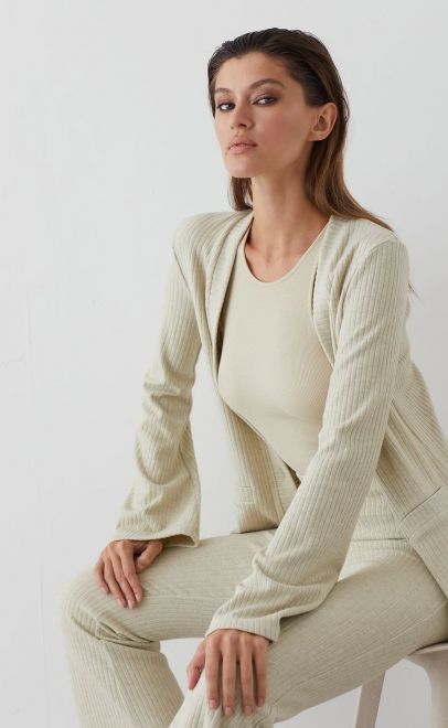Костюм женский холодный бежевый (52086-5) фото