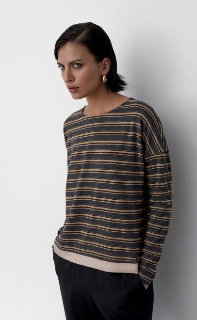 Лонгслив женский графитовый (56498-1) фото