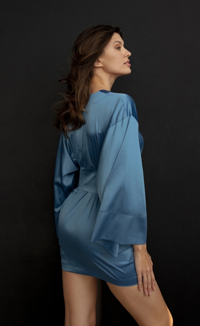 Халат домашний женский голубой (61918) фото