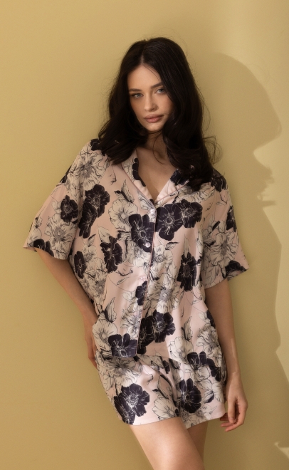 Пижама с шортами розовый (56526-1) фото