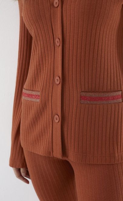 Кардиган женский терракотовый (30497-1) фото