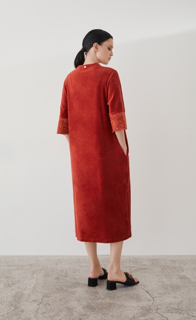 Халат домашний терракотовый (20472-3) фото