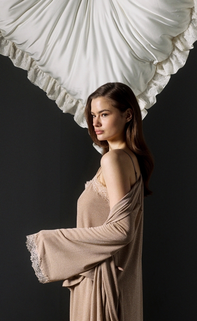 Халат домашний женский золотой (52163) фото