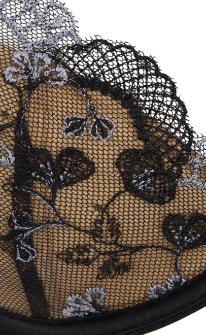 Бюстгальтер с кружевной чашкой чёрный (L37-200) фото