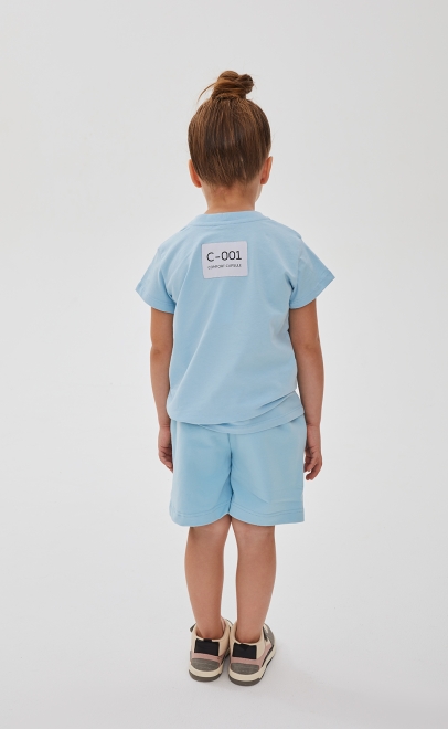 Шорты для девочки голубой (30449-2) фото