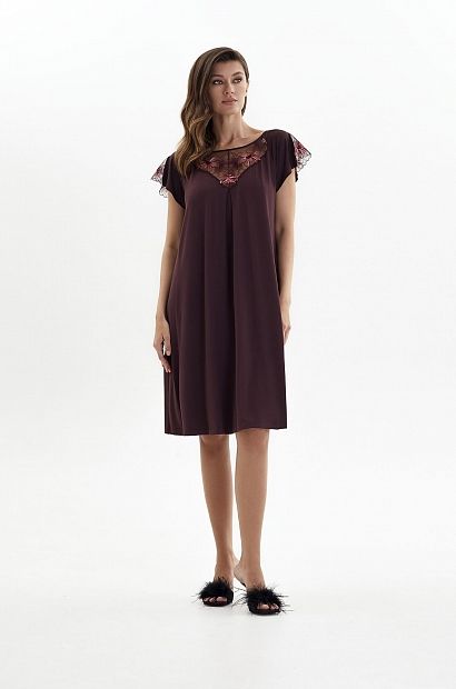 laete Сорочка женская из вискозы с кружевом