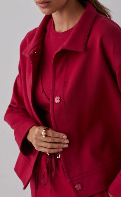 Жакет женский пурпурно-красный (61762-3) фото