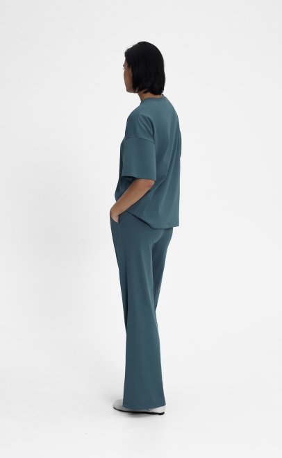 Пижама с брюками женская зелёный (55515-4) фото
