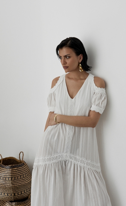 Платье женское белый (55479-1) фото