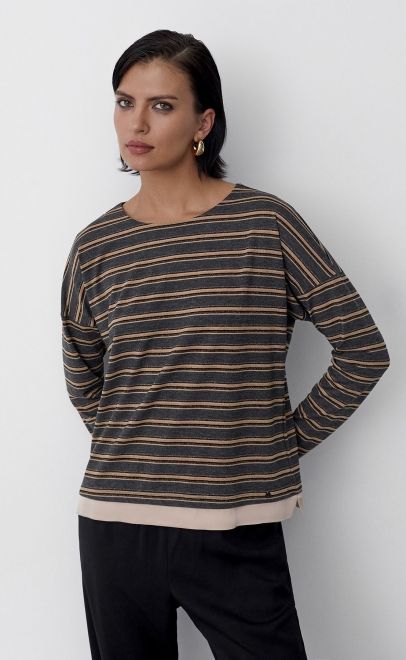 Лонгслив женский графитовый (56498-1) фото