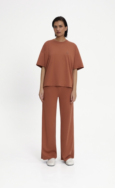 Пижама с брюками женская светло-коричневый (55515-1) фото