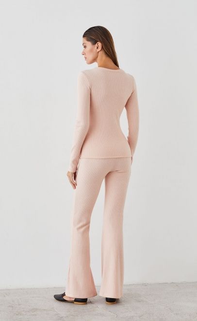 Лонгслив женский нежно-розовый (51991-3) фото