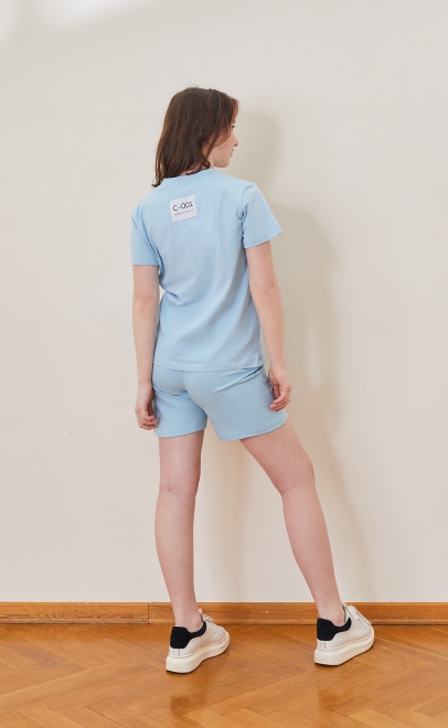 Шорты для девочки голубой (30429-2) фото