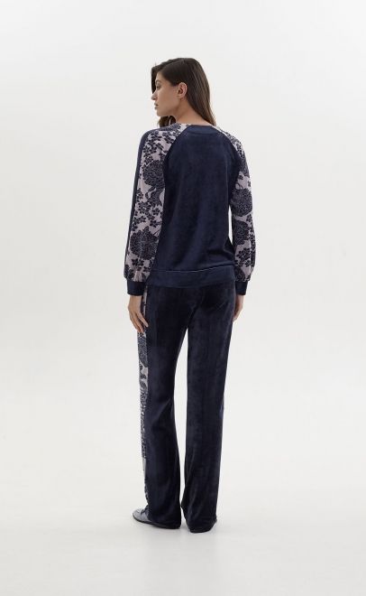 Костюм домашний женский тёмно-синий (23317) фото