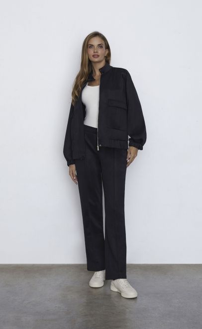 Брюки женские чёрный металлик (30578-4) фото