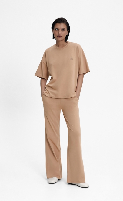 Пижама с брюками женская кремовый (55515-9) фото