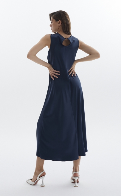 Сорочка женская с кружевом полуночный синий (60556-1) фото