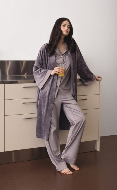 Халат женский laete серо-сиреневый (20467-5) фото