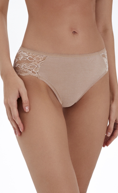 Трусики слип женские бежевый (M-206-2) фото