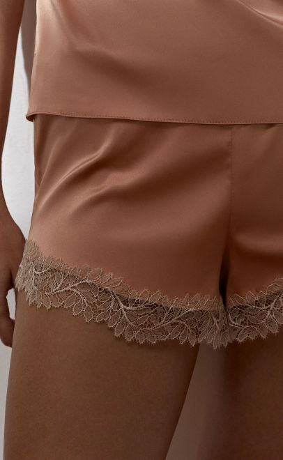 Пижама с шортами с кружевом античная роза (60605) фото