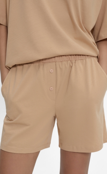 Пижама с шортами женская светло-бежевый (55512-10) фото