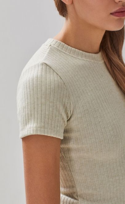 Футболка женская холодный бежевый (51989-5) фото