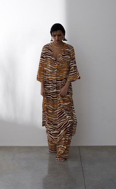 Платье женское оранжево-бордовый (61950-1) фото