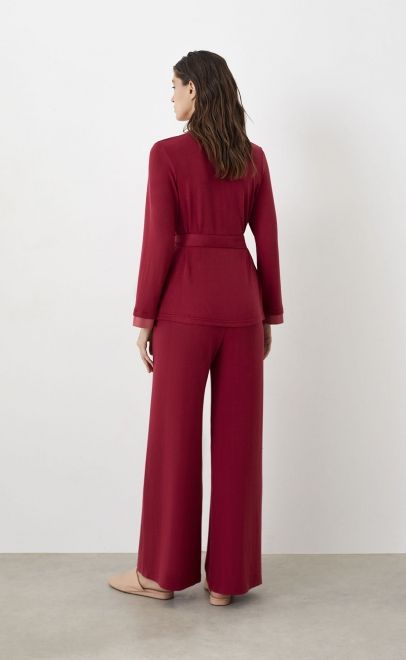 Костюм домашний женский бордовый (30489-1) фото