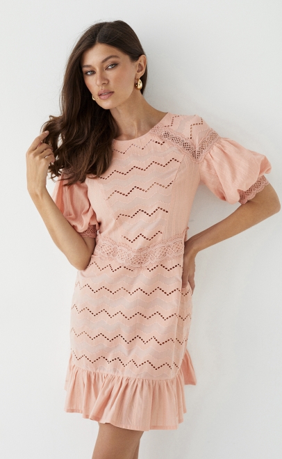 Платье женское пудренный (55478-2) фото