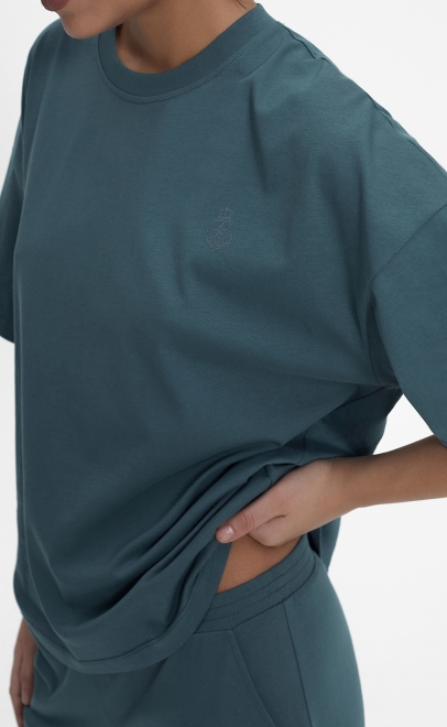 Пижама с брюками женская зелёный (55515-4) фото