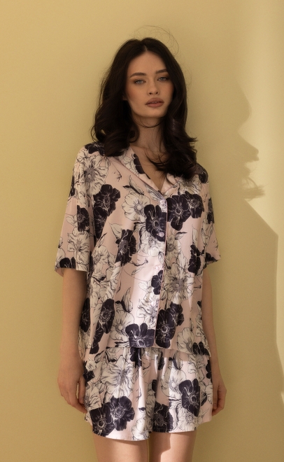 Пижама с шортами розовый (56526-1) фото