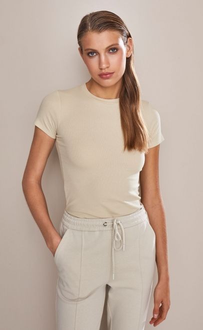 Футболка женская молочный (61764-2) фото