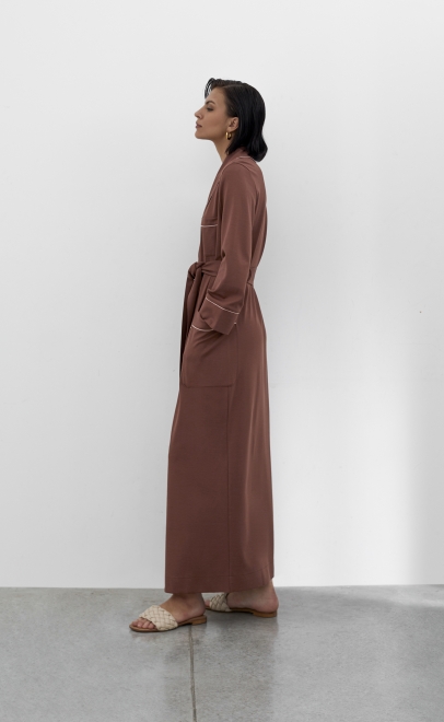 Халат домашний женский коричневый (30507-1) фото