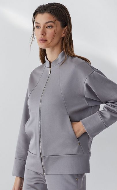 Толстовка летняя женская серый металлик (30555-2) фото