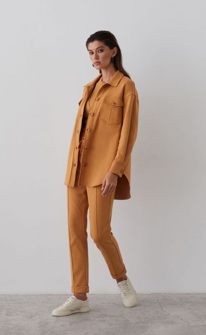 Рубашка женская бледно-золотой (61763-1) фото