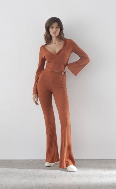 Брюки женские терракотовый (30494-1) фото