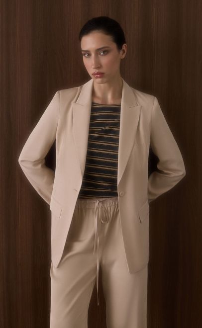 Брюки женские бежевый (62124-2) фото