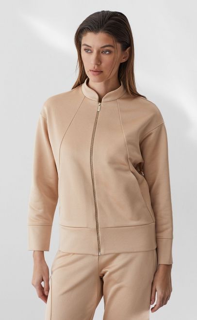 Толстовка летняя женская бежевый металлик (30555-1) фото