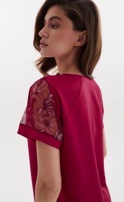 Пижама с шортами вишневый (60560-2) фото