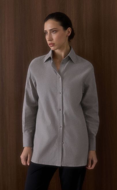 Рубашка женская серый (61769) фото